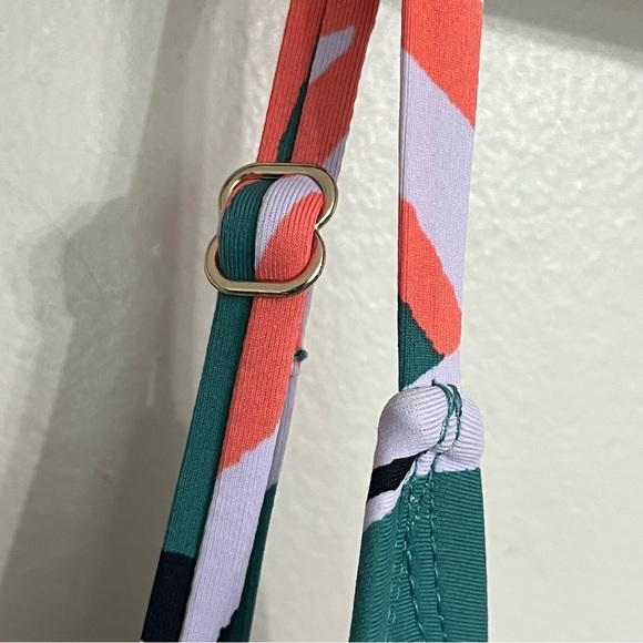 Women’s Anne Cole Tankini Top Tropical Print Cross Straps Size Large - Picture 3 of 12